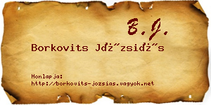 Borkovits Józsiás névjegykártya